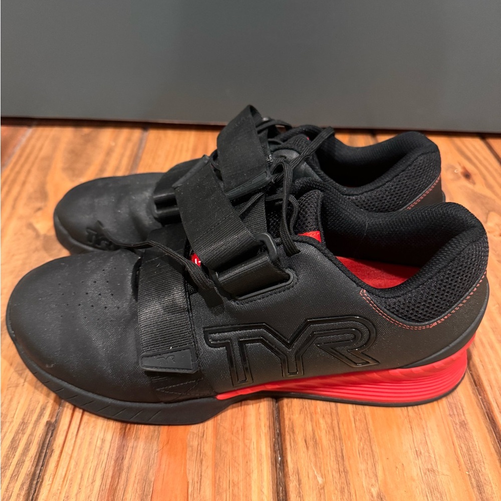 Black and Red TYR Athletic Shoes